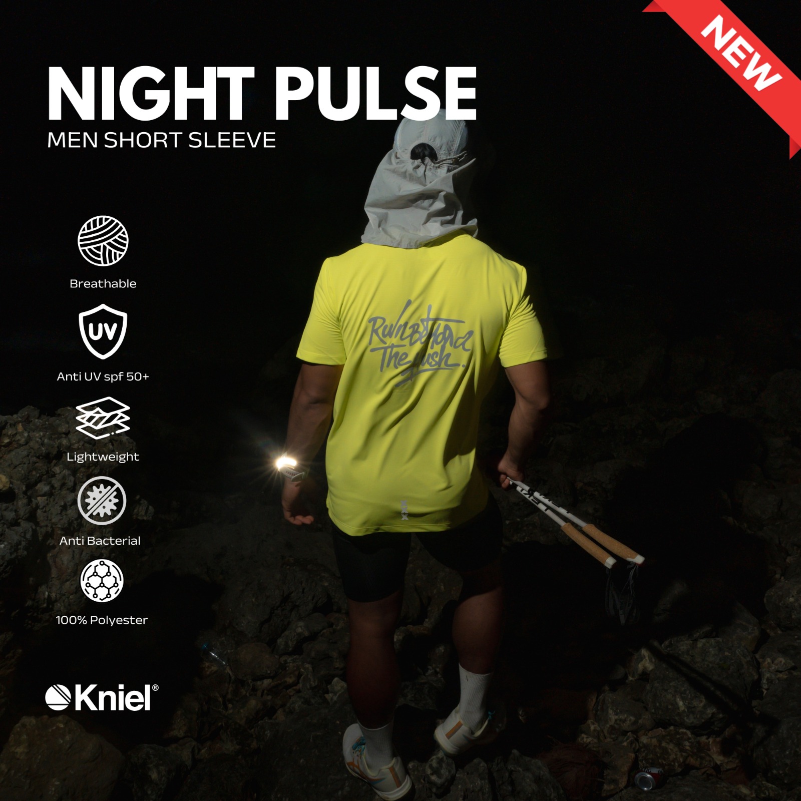 Night Pulse [NEW] MenShort Sleeve –  Jersey Olahraga Pria Kniel Collection - Detail